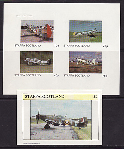 Стаффа, 1982, Авиация, Военные самолеты, лист, блок
